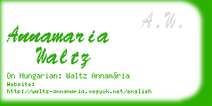 annamaria waltz business card